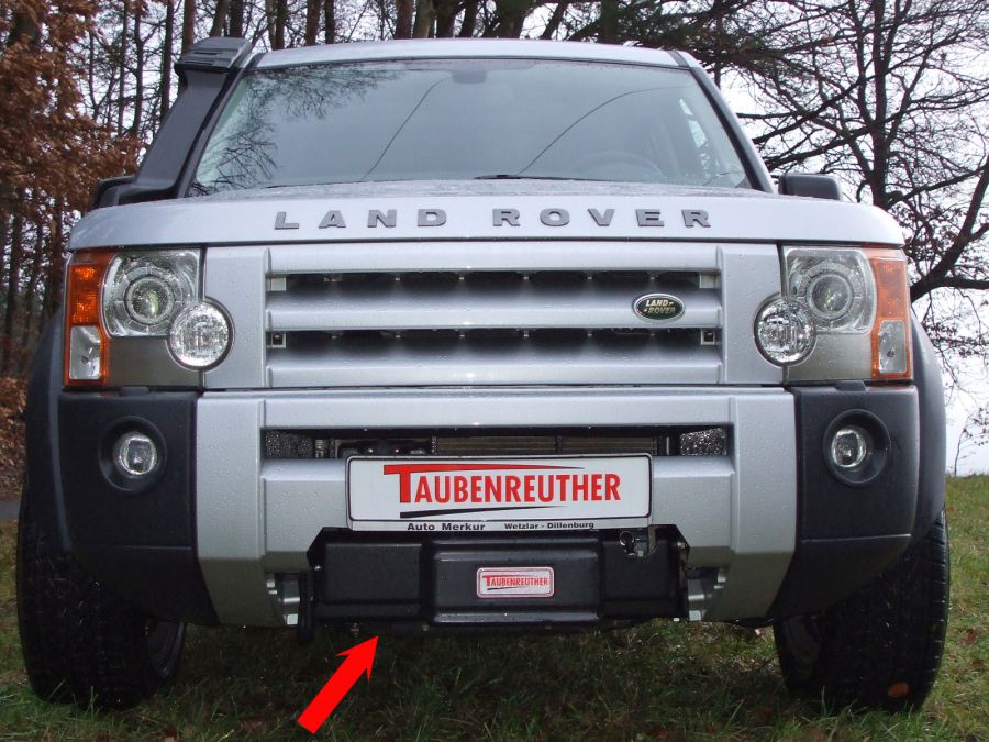 Warn Seilwinde an Land Rover Discovery Frontansicht