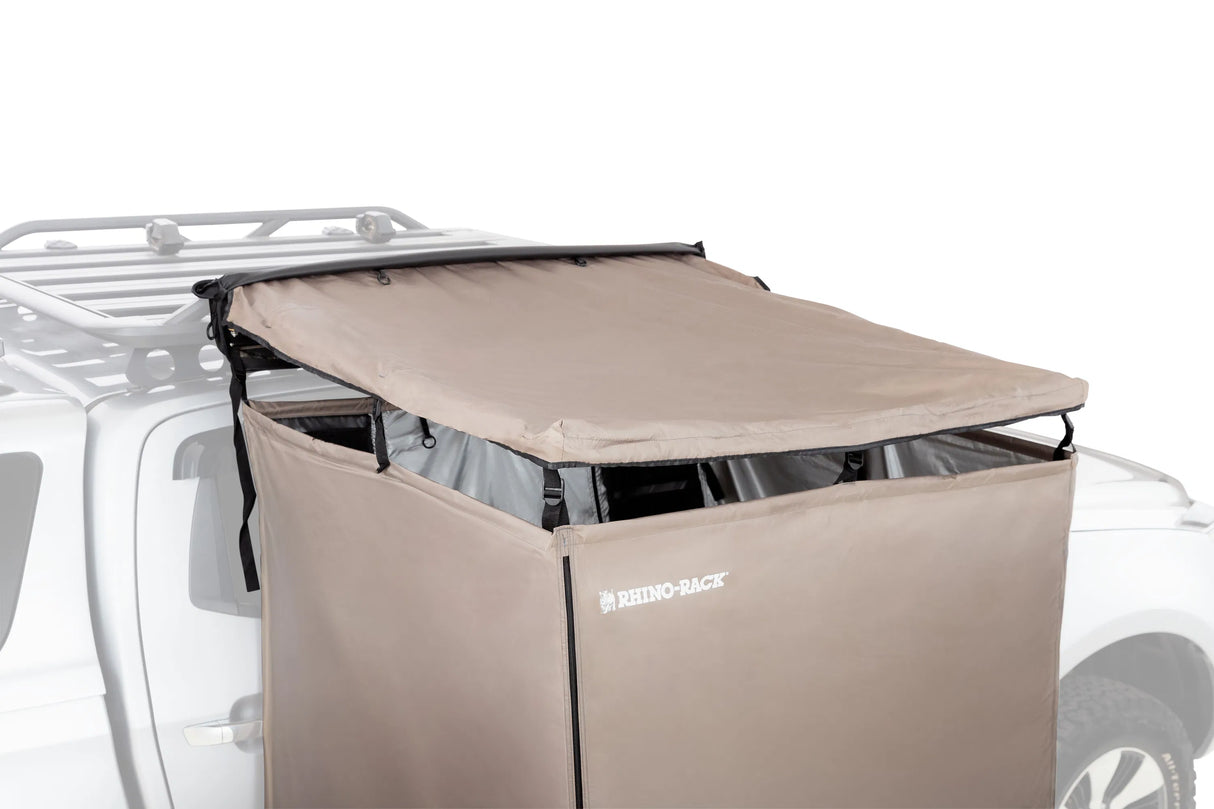 Dach des Duschzelts von Rhino Rack