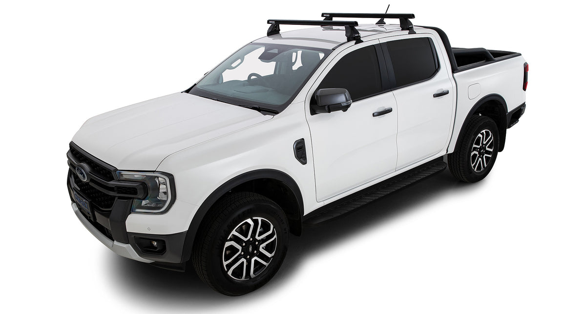 Gesamtansicht Ford Ranger mit Rhino Rack Heavy Duty Dachträgern