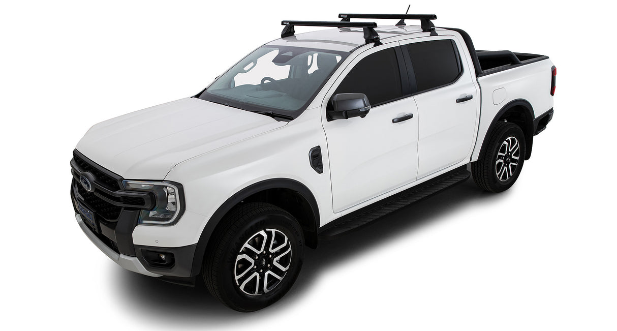 Gesamtansicht Ford Ranger mit Rhino Rack Heavy Duty Dachträgern