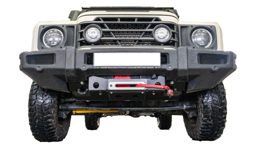 Warn Seilwinde mit Anbausatz an Ineos Grenadier