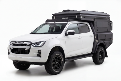 AluBlack Flatbed mit Stauboxen für Isuzu D-Max 2023+ Doppelkabine, Kit für Alu-Cab ModCAP