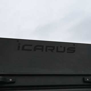 Alu-Cab Merchandise Icarus Sticker medium, schwarz