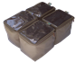 Camp Cover Ammo-Box-Taschen-Set mit durchsichtgem Deckel Aufteilung 4x Viertel Khaki