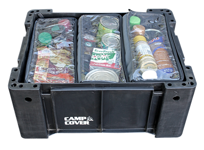 Camp Cover Ammo-Box-Taschen-Set mit durchsichtigem Deckel Aufteilung: 3x Drittel, Schwarz