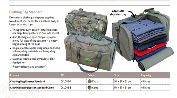 Camp Cover Reisetasche 100% Canvas Baumwolle 45L Camoflage