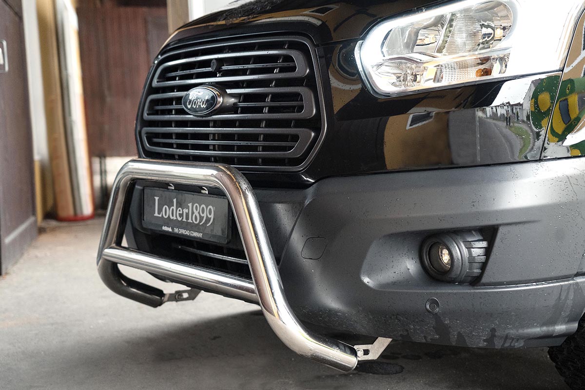 Front bar 63mm polished stainless steel