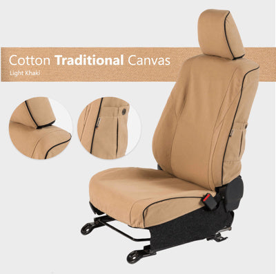 Escape Gear Sitzbezüge Suzuki Jimny 2018+, Khaki, Vorne