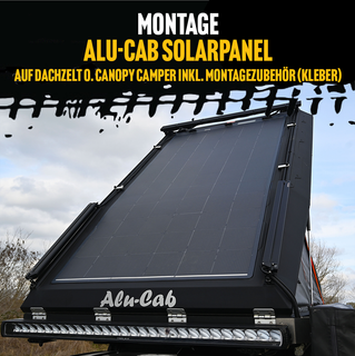 Alu-Cab Solarpanel auf Alu-Cab Dachzelt/Canopy Camper inkl. Montagezubehör - Montage