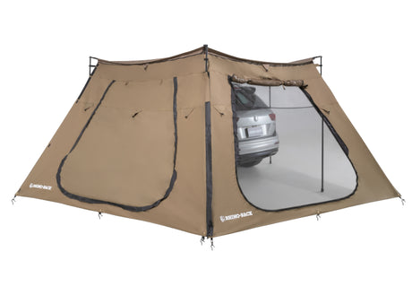 Weitere Ansicht mit 2 zusammengesetzten Seitenteilen an einer Rhino Rack Batwing compact