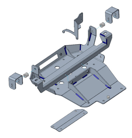 CAD Entwurf Seilwindenanbausatz für Ford Ranger Raptor 