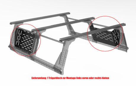 Multirack Trägerblech links vorne bzw. rechts hinten