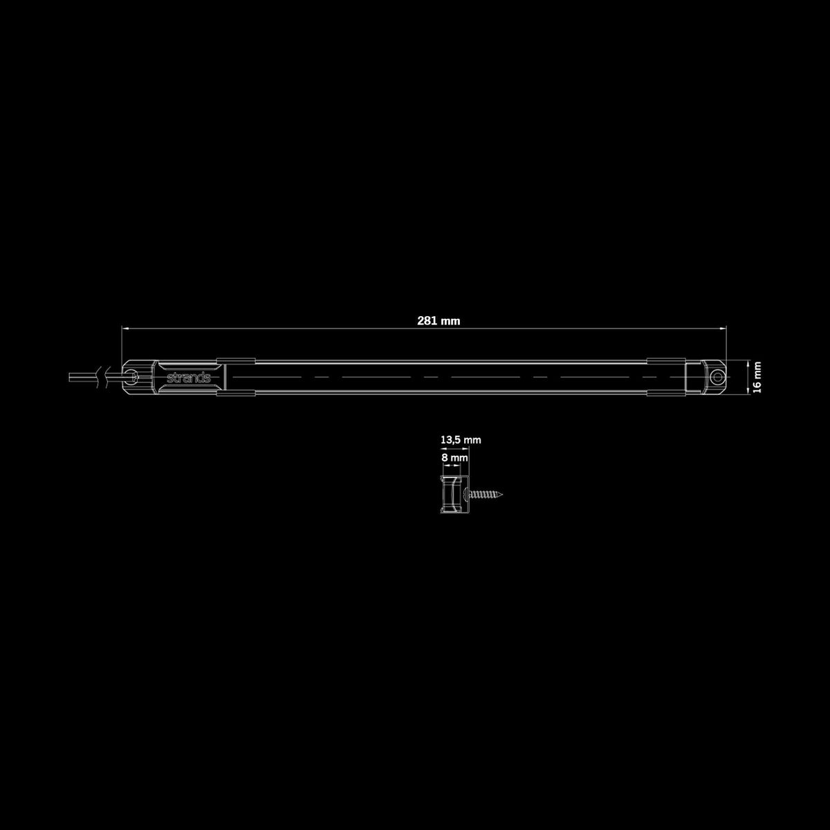 Strands UNITY UNDERGLOW INTERIOR LIGHT RED 281MM – Ansicht 2