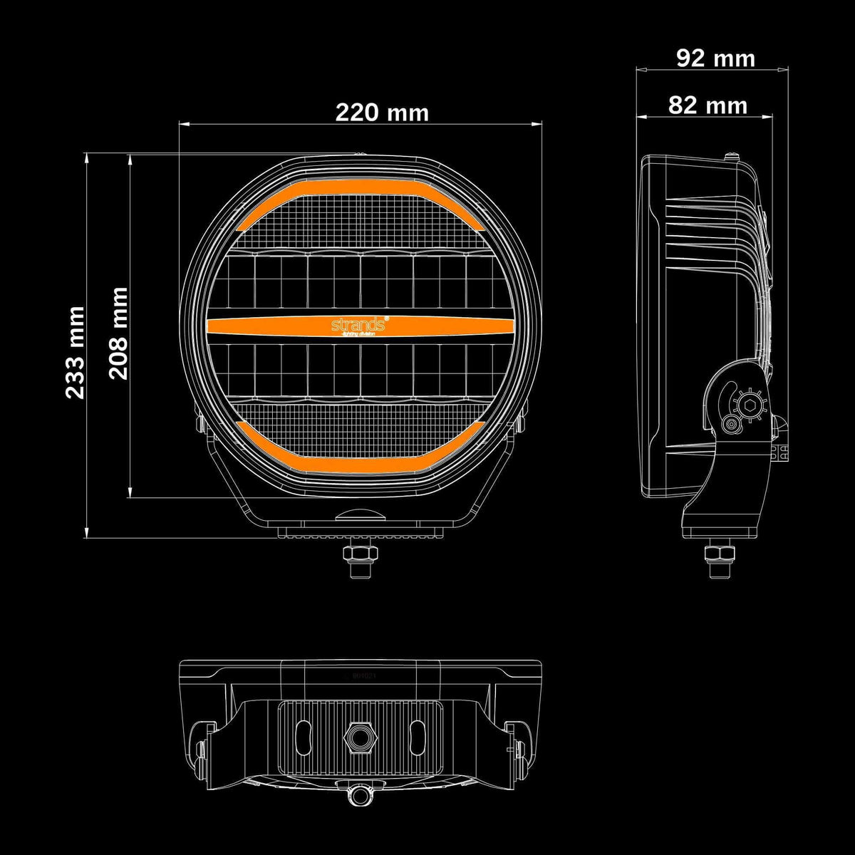 Strands NUUK D-LINE DRIVING LIGHT 9″ – Ansicht 3