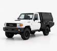 AluBlack Flatbed mit 3/4-Canopy für Toyota Land Cruiser 79 Einzelkabine