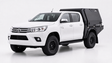 AluBlack Flatbed mit 3/4-Canopy für Toyota Hilux 2016+ Doppelkabine