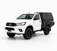 AluBlack Flatbed mit 3/4-Canopy für Toyota Hilux 2016+ Einzelkabine