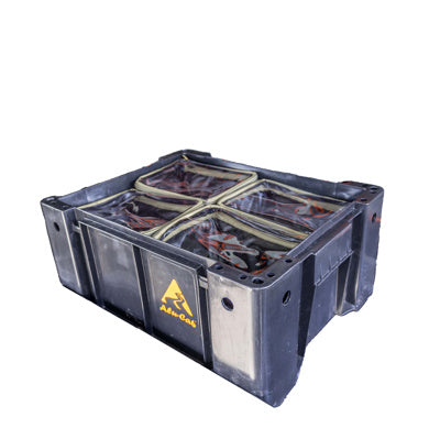 Bundle Ammo Box mit Taschen Set 4x Viertel Khaki