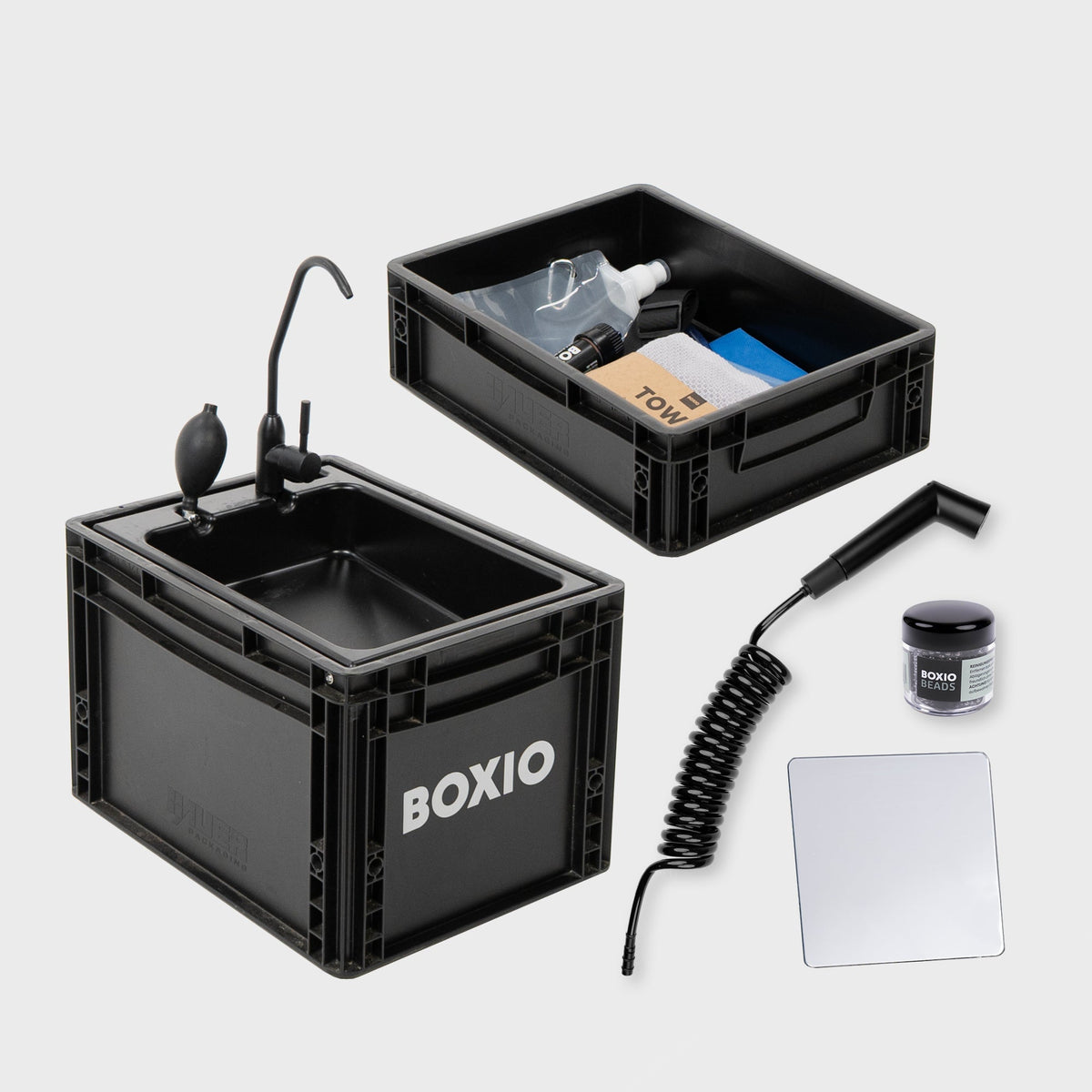BOXIO WASH MAX+ | Camping Waschbecken und Wasserfilter-System