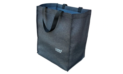 Camp Cover Afrikanischer Sweshwe Baumwoll-Shopper, dunkelgrau