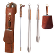 Donkey Long Tong - Komplettes Kit inkl. Grillzangen, Feuerbläser, Paddel und Leder-Transporttasche