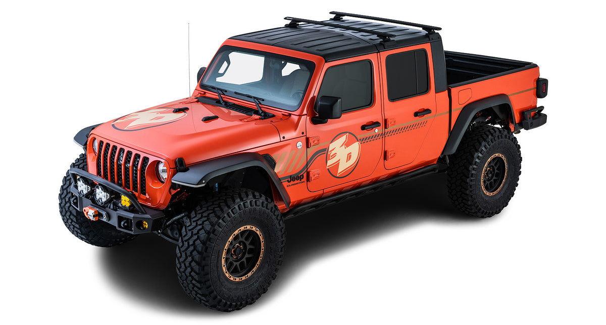 Jeep Gladiator JT mit Vortex Dachträger von Rhino Rack