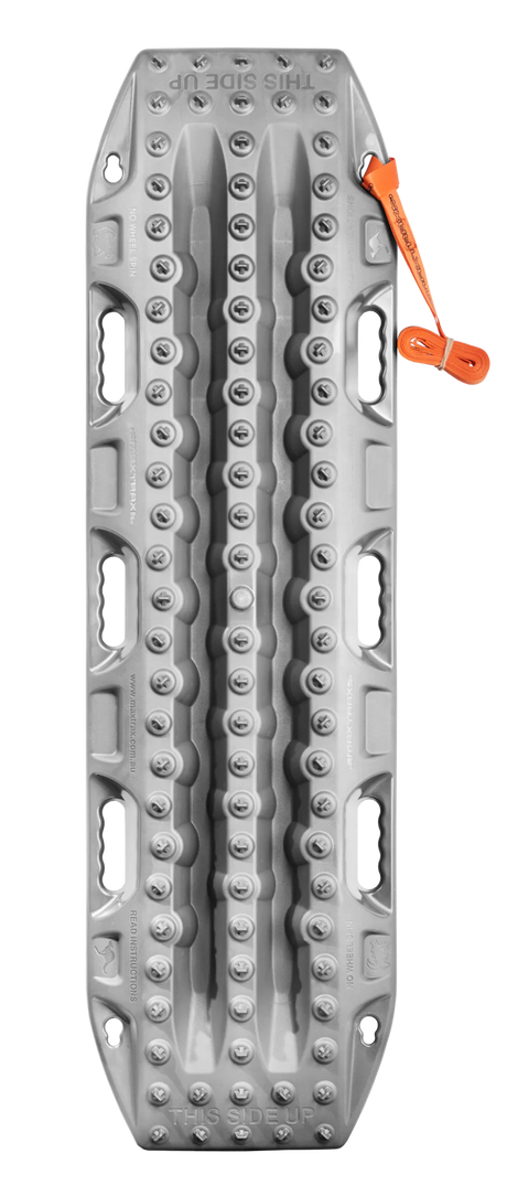 Oberansicht mit leash Maxtrax Titanium grey Bergeboard