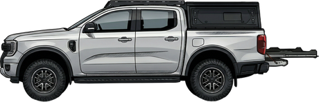 Predator Offroad Ladeflächen-Auszug für Ford Ranger T6-T8 (2011–2022) Doppelkabine