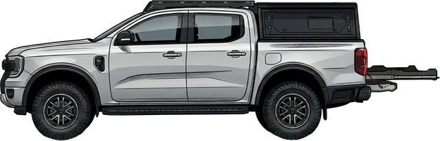 Predator Offroad Ladeflächen-Auszug für Ford Ranger T6-T8 (2011–2022) Doppelkabine