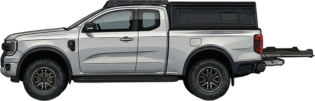 Predator Offroad Ladeflächen-Auszug für Ford Ranger T6-T8 (2011–2022) Extrakabine