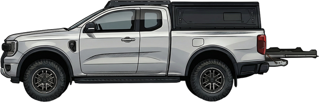 Predator Offroad Ladeflächen-Auszug für Ford Ranger T6-T8 (2011–2022) Extrakabine