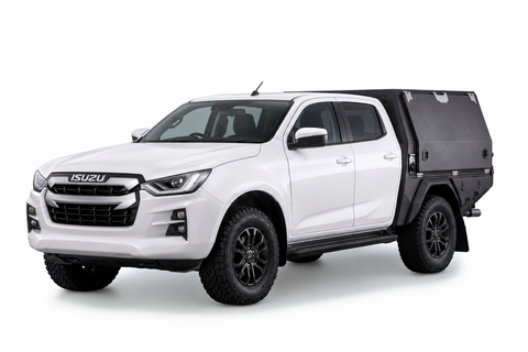 AluBlack Flatbed mit Canopy für Isuzu D-Max 2023+ Doppelkabine