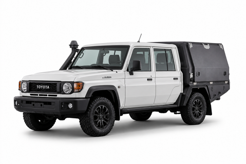 AluBlack Flatbed mit Canopy für Toyota Land Cruiser 79 Doppelkabine