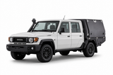 AluBlack Flatbed mit Canopy für Toyota Land Cruiser 79 Doppelkabine