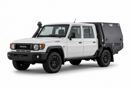 AluBlack Flatbed mit Canopy für Toyota Land Cruiser 79 Doppelkabine