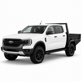 AluBlack Flatbed mit Seitenklappen für Ford Ranger 2023+ Doppelkabine