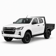 AluBlack Flatbed mit Seitenklappen für Isuzu D-Max 2023+ Doppelkabine