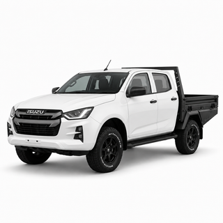 AluBlack Flatbed mit Seitenklappen für Isuzu D-Max 2023+ Doppelkabine