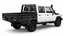 AluBlack Flatbed mit Seitenklappen für Toyota Land Cruiser 79 Doppelkabine