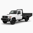 AluBlack Flatbed mit Seitenklappen für Toyota Land Cruiser 79 Einzelkabine