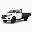 AluBlack Flatbed mit Seitenklappen für Toyota Hilux 2016+ Einzelkabine
