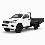AluBlack Flatbed mit Seitenklappen für Toyota Hilux 2016+ Einzelkabine