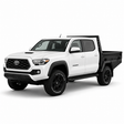AluBlack Flatbed mit Seitenklappen für Toyota Tacoma 2024+ (4.Gen) Doppelkabine