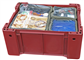 Camp Cover Ammo-Box-Taschen-Set mit durchsichtigem Deckel Aufteilung 2x Viertel/ 1x Halb Khaki