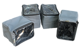 Camp Cover Ammo-Box-Taschen-Set mit durchsichtigem Deckel Aufteilung: 4x Viertel, Schwarz