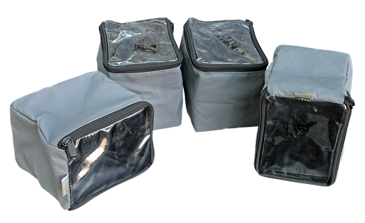 Camp Cover Ammo-Box-Taschen-Set mit durchsichtigem Deckel Aufteilung: 4x Viertel, Schwarz