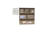 Camp Cover Stausystem Organizer sechs Taschen mit Sichtfenster und Klettbefestigung Khaki