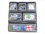 Camp Cover Stausystem Organizer sechs Taschen mit Sichtfenser und Klettbefestigung Schwarz