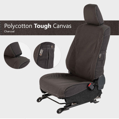 Sitzbezüge Ford Ranger XL/XLT, 23+, 2 Vordersitze mit Airbags, Rückbank mit Armlehne, Schwarz
