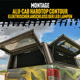 Alu-Cab Hardtop Elektrischer Anschluss der LED Lampen - Montage